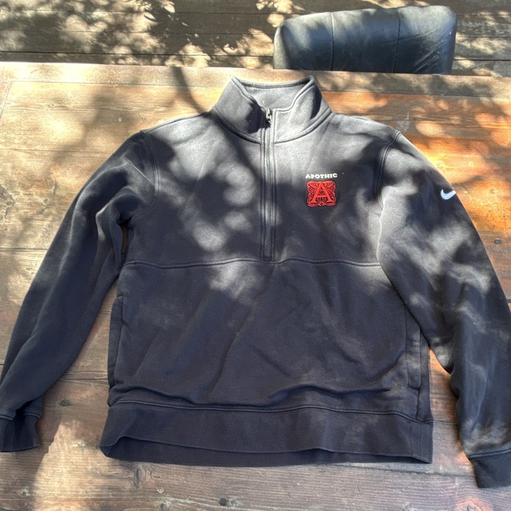 Rare Nike Apothic Wine Corporate Promo 1/4 Zip Pullover Mens Medium Black